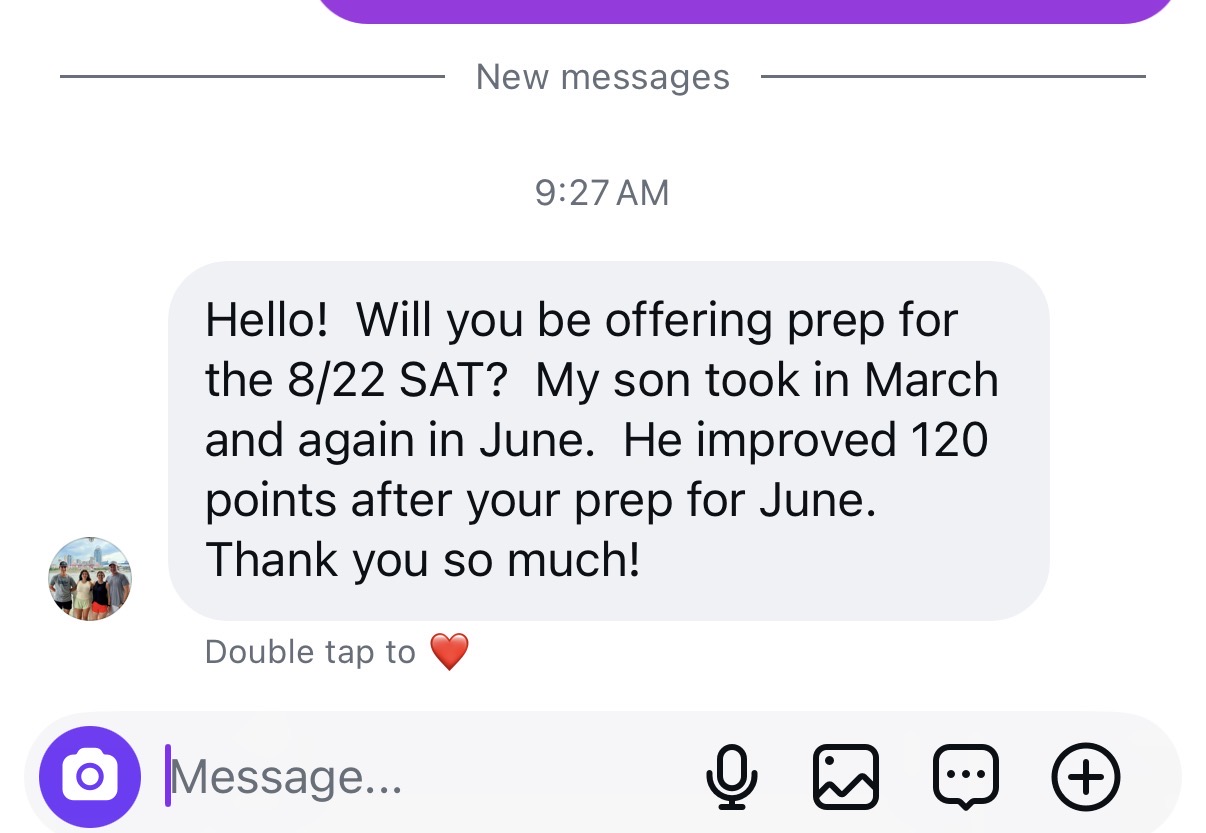 Review recommending the $99 SAT course