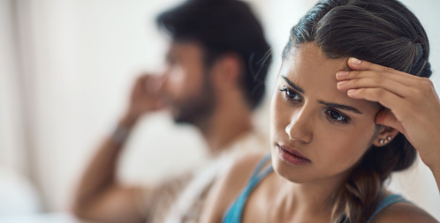Couple in conversation
