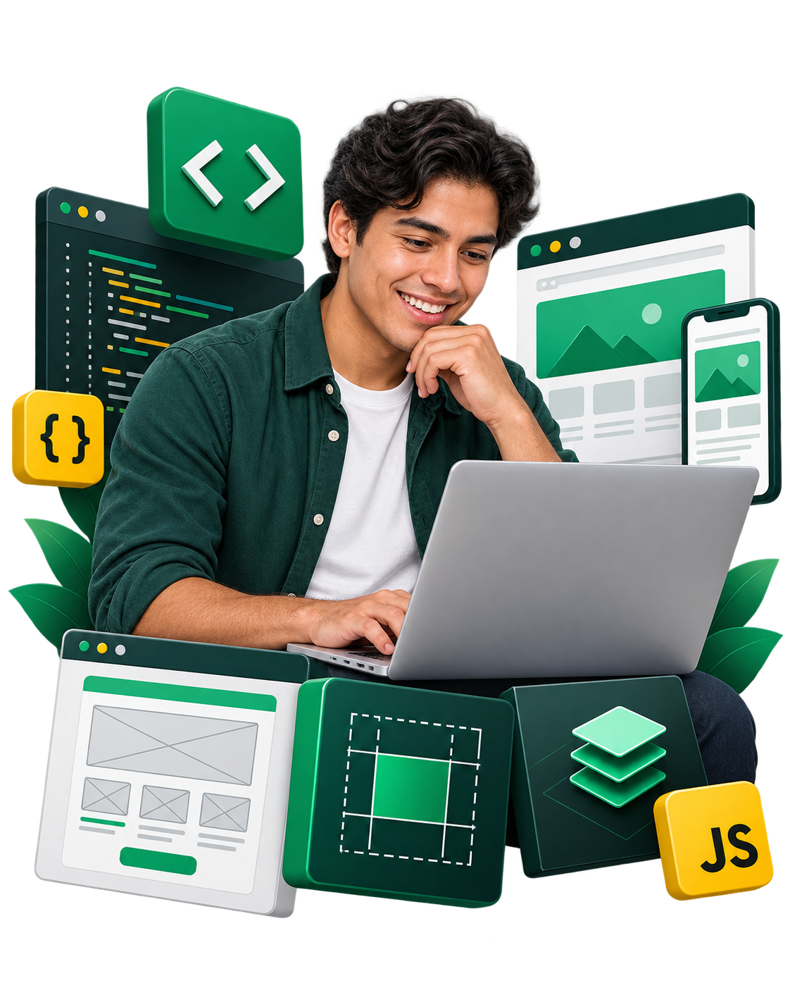 Estudiante aprendiendo desarrollo y programación web