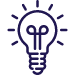 A blue light bulb