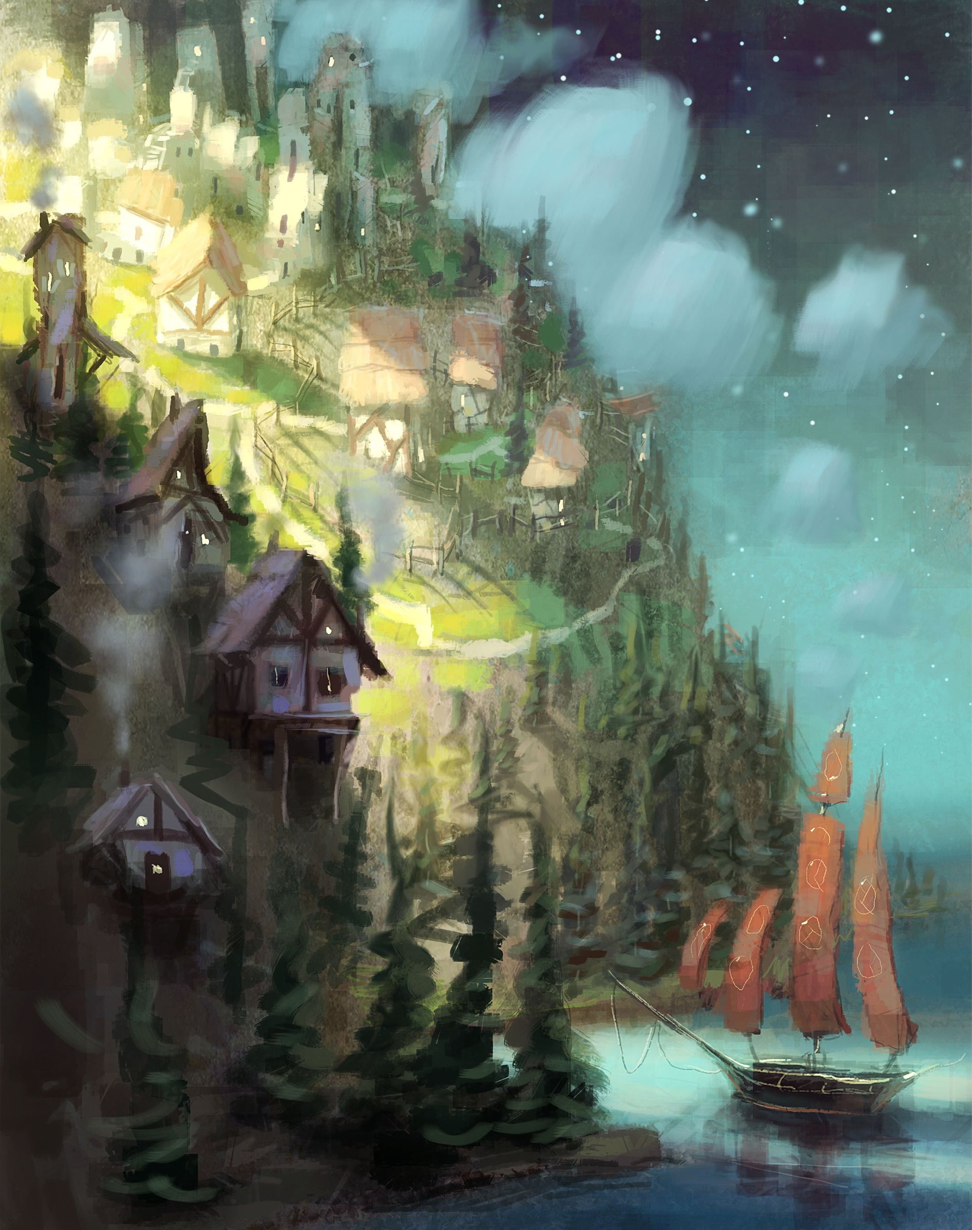 Whimsical Town by Marco Bucci